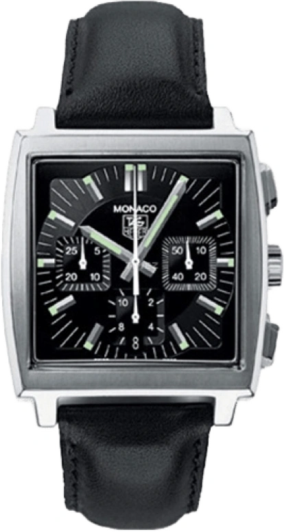 TAG Heuer,Monaco 38mm,38mm,Stainless Steel,Black,Automatic,Chronograph,Date,CW2111,CW2111.FC6171