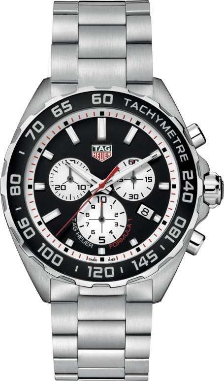 TAG Heuer,Formula 1 43mm,43mm,Stainless Steel,Black,Quartz,Chronograph,Date,CAZ101E,CAZ101E.BA0842