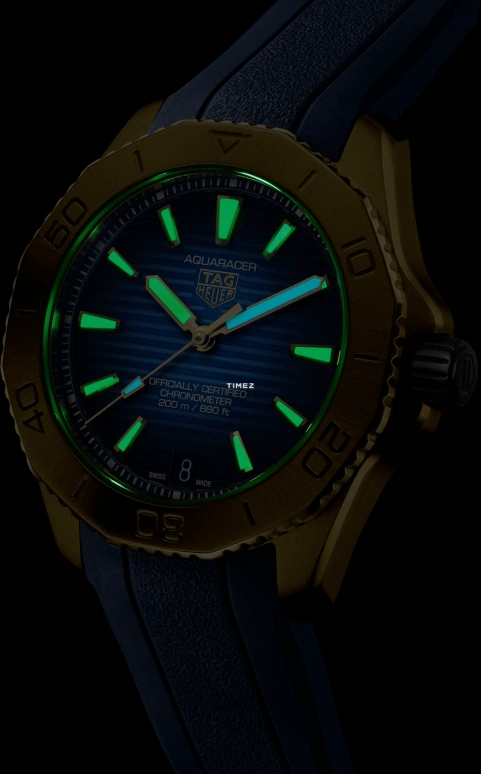 TAG Heuer,Aquaracer 40mm,40mm,Yellow Gold,Blue,Automatic,Day,Sapphire,Crystal Glass,WBP5152,WBP5152.FT6210