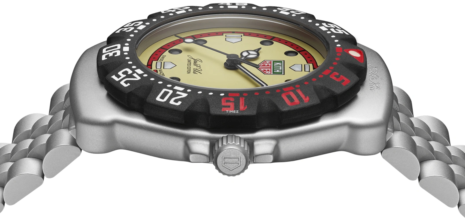 TAG Heuer,Formula 1 35mm,35mm,Stainless Steel,Yellow,Quartz,Day,Round,WA121F,WA121F.BA0023