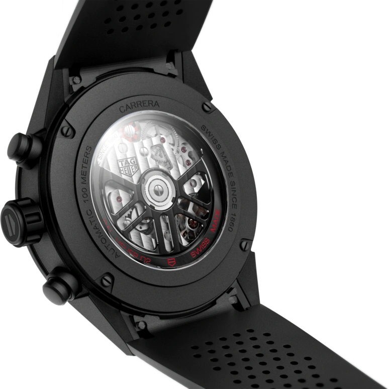 TAG Heuer,Carrera 45mm,45mm,Ceramic,Stainless Steel,Skeleton,Automatic,Chronograph,Date,Column Wheel,CBG2A90,CBG2A90.FT6173