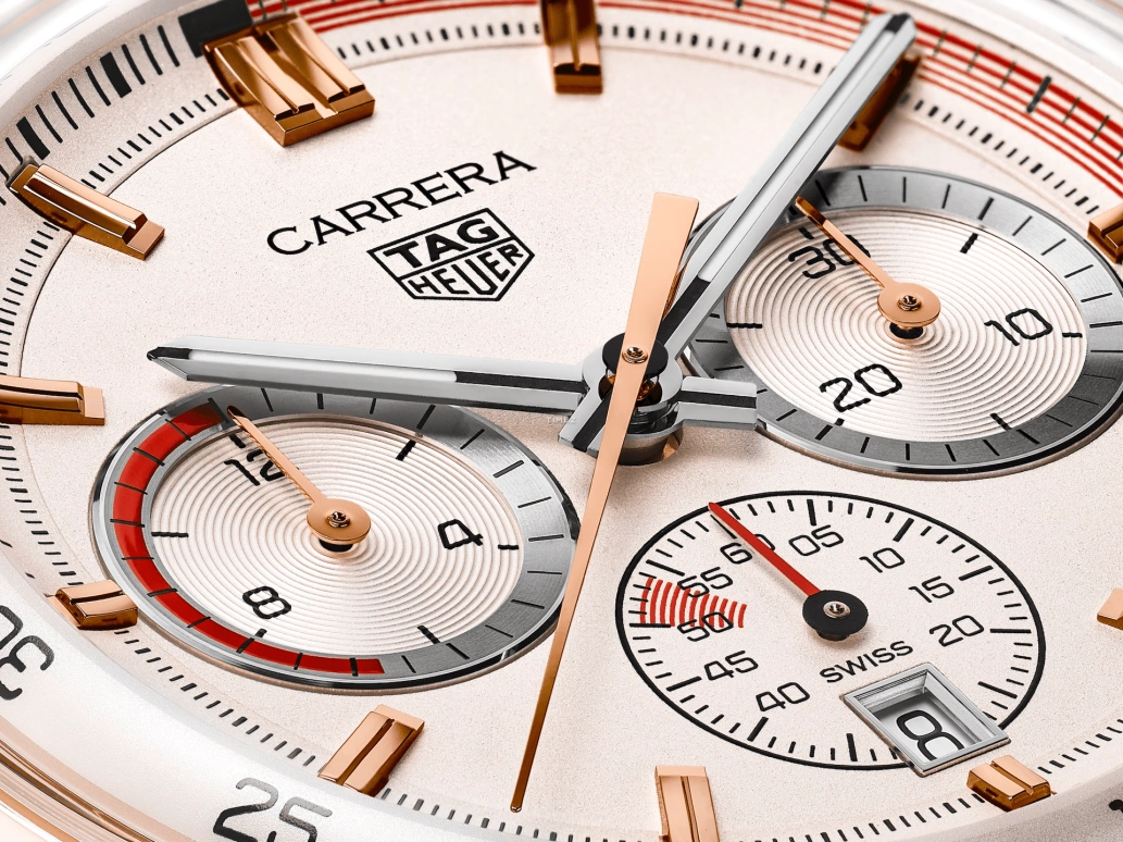 TAG Heuer,Carrera 42mm,42mm,Rose Gold,Silver White,Automatic,Chronograph,Day,CBS2040,CBS2040.FC8318