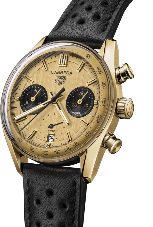 TAG Heuer,Carrera 39mm,39mm,Yellow Gold,Gold,Automatic,Chronograph,Day,CBS2240,CBS2240.FC8319