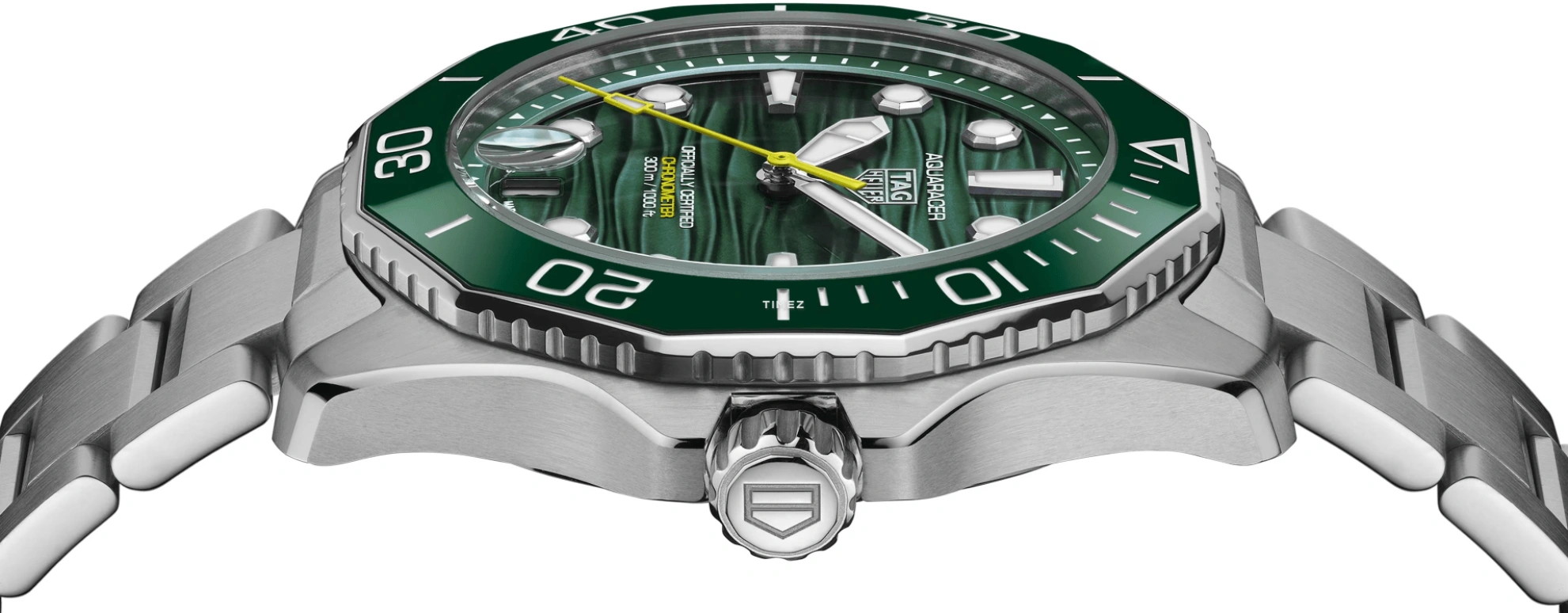 TAG Heuer,Aquaracer 42mm,42mm,Stainless Steel,Green,Automatic,Day,80hours,WBP5116,WBP5116.BA0013