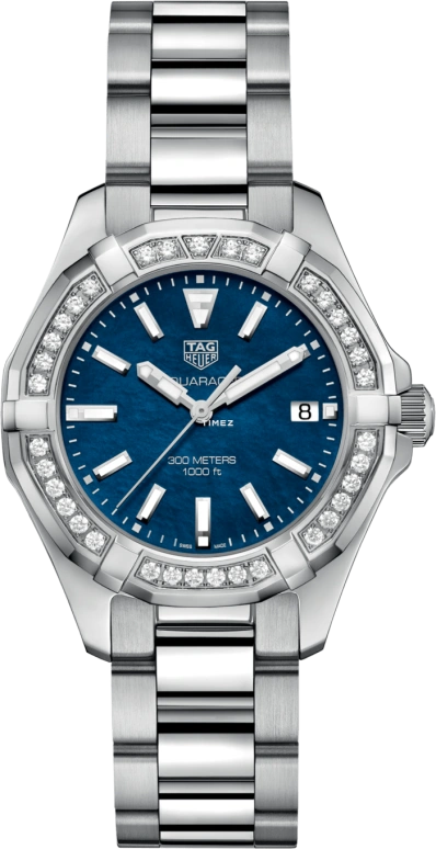 TAG Heuer,Aquaracer 35mm,35mm,Stainless Steel,Blue,Quartz,Day,Sapphire,Crystal Glass,WAY131N,WAY131N.BA0748