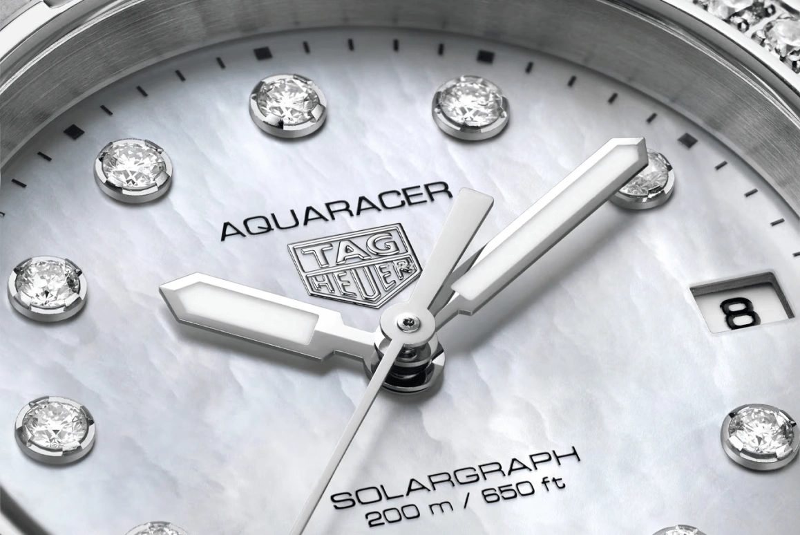 TAG Heuer,Aquaracer 34mm,34mm,Stainless Steel,White,Quartz,Day,In-house Caliber,WBP1314,WBP1314.BA0005
