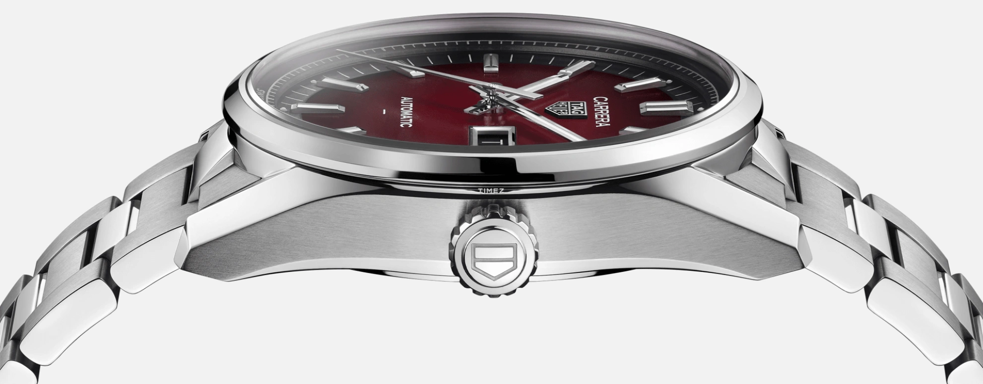 TAG Heuer,Carrera 41mm,41mm,Stainless Steel,Red,Automatic,Date,Day,WDA2113,WDA2113.BA0043