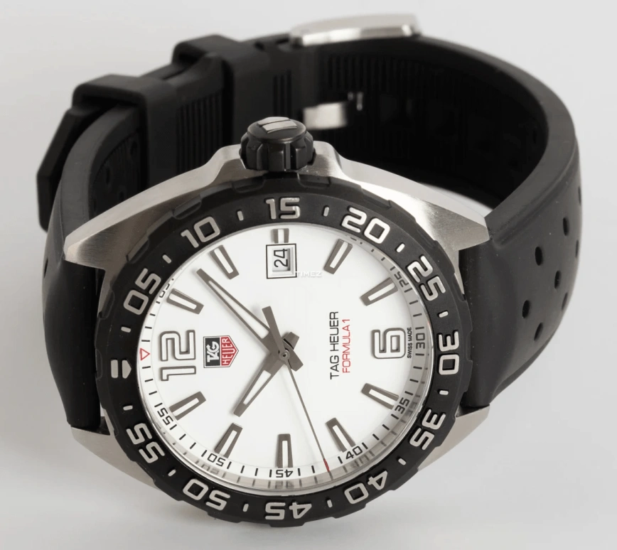 TAG Heuer,Formula 1 41mm,41mm,Stainless Steel,White,Quartz,Day,Sapphire,WAZ1111,WAZ1111.FT8023