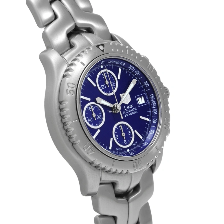 TAG Heuer,Link 46mm,46mm,Stainless Steel,Blue,Automatic,Chronograph,Day,CT2110,CT2110.BA0550