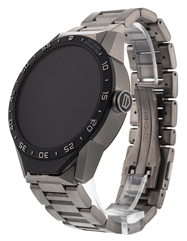 TAG Heuer,Connected Watch 46mm,46mm,Titanium,Black,Processor,Chronograph,Month,Date,Day,Sapphire,Round,SAR8A80,SAR8A80.BF0605