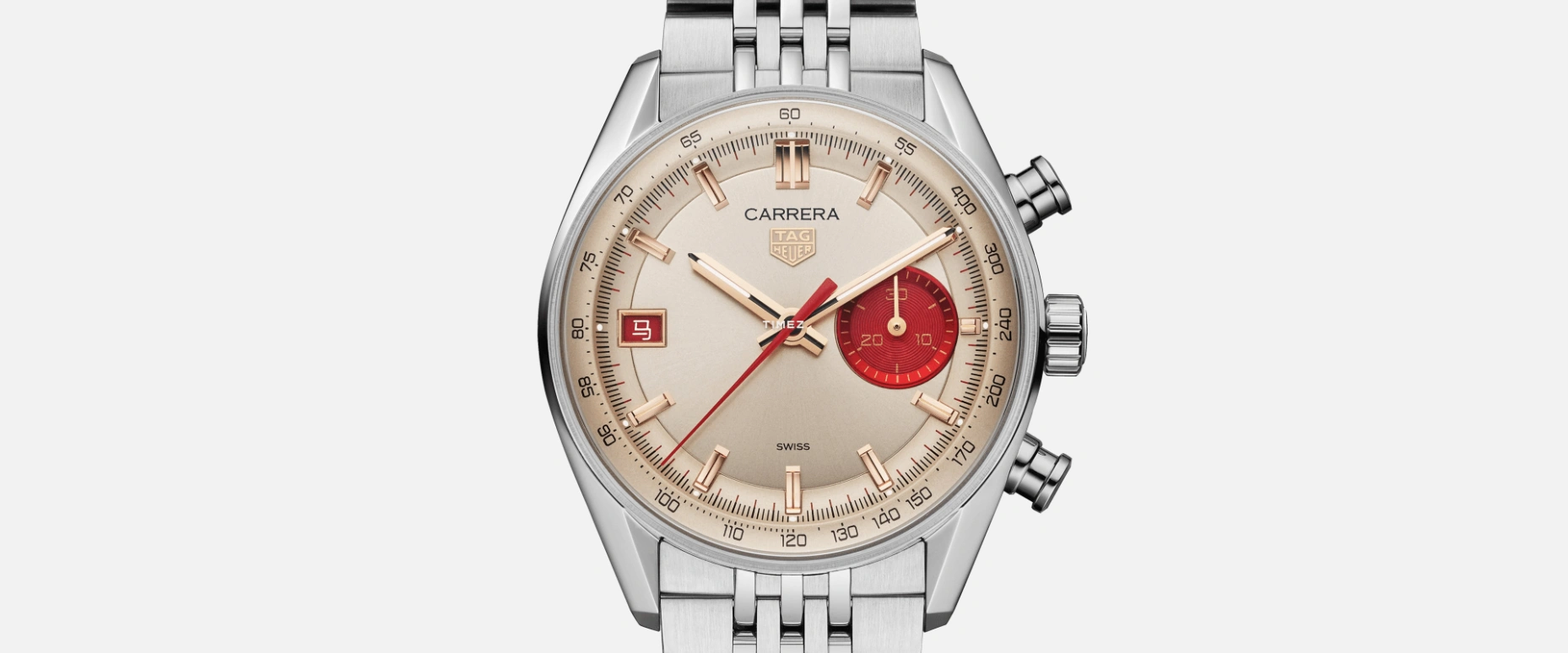TAG Heuer,Carrera 39mm,39mm,Stainless Steel,Champagne,Automatic,Chronograph,Day,CBS221D,CBS221D.BA0048