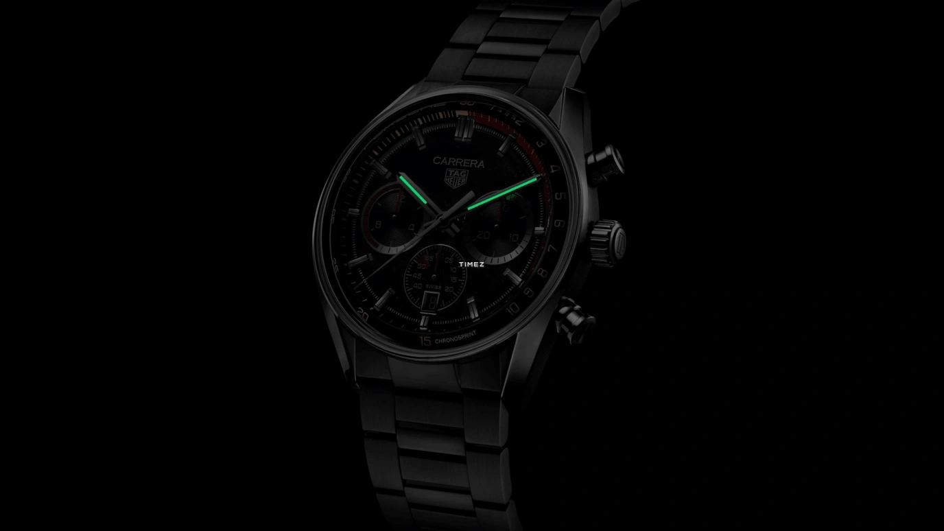 TAG Heuer,Carrera 42mm,42mm,Stainless Steel,Black,Automatic,Chronograph,Day,CBS2015,CBS2015.EB0381