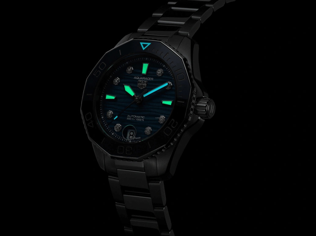 TAG Heuer,Aquaracer 36mm,36mm,Ceramic,Stainless Steel,Blue,Automatic,Chronograph,Date,WBP231B,WBP231B.BA0618