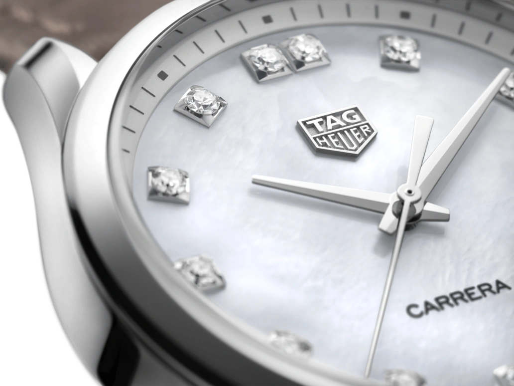 TAG Heuer,Carrera 36mm,36mm,Stainless Steel,White,Sapphire,Mother of Pearl,WBK1318,WBK1318.FC8258