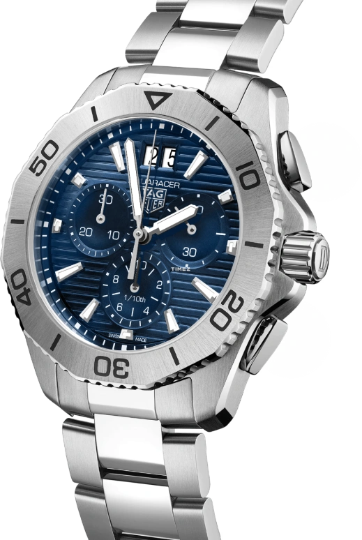 TAG Heuer,Aquaracer 40mm,40mm,Stainless Steel,Blue,Quartz,Chronograph,Day,CBP1113,CBP1113.BA0627