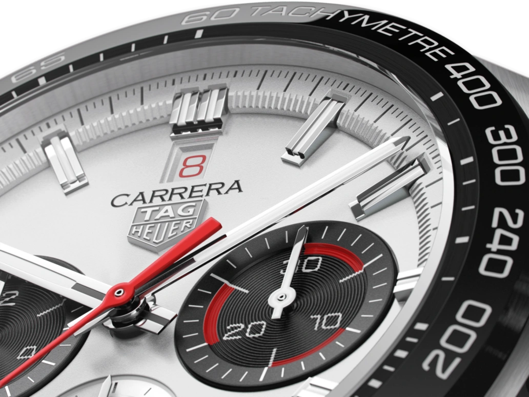 TAG Heuer,Carrera 44mm,44mm,Ceramic,Stainless Steel,Silver,Automatic,Chronograph,Date,Column Wheel,CBN2A1D,CBN2A1D.BA0643