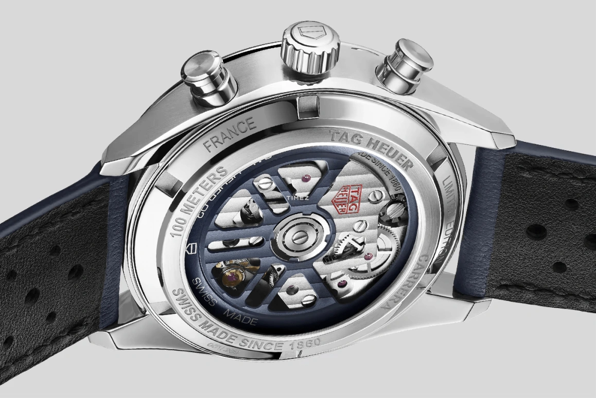 TAG Heuer,Carrera 42mm,42mm,Stainless Steel,White,Blue,Automatic,Chronograph,Day,CBN201B,CBN201B.FC6541