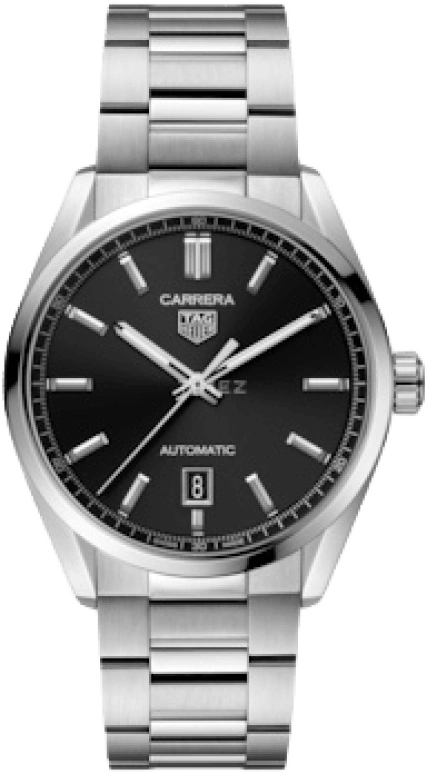 TAG Heuer,Carrera 39mm,39mm,Stainless Steel,Black,Automatic,Chronograph,Date,WBN2110,WBN2110.BA0639