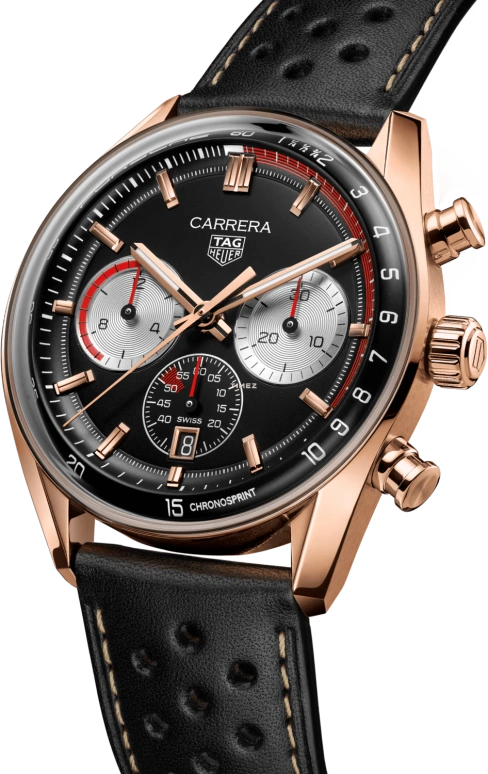 TAG Heuer,Carrera 42mm,42mm,Rose Gold,Black,Automatic,Chronograph,Day,CBS2043,CBS2043.EB0420