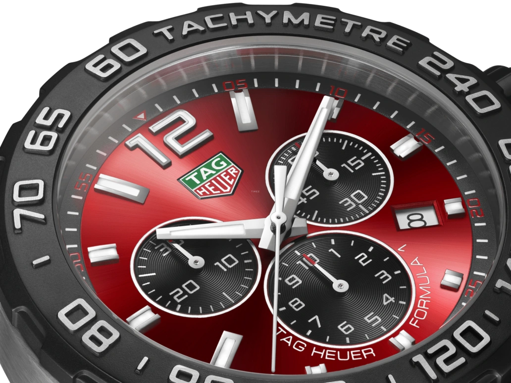 TAG Heuer,Formula 1 43mm,43mm,Stainless Steel,White,Red,Sapphire,Crystal Glass,Faceting,Setting,CAZ101AN,CAZ101AN.FT8055