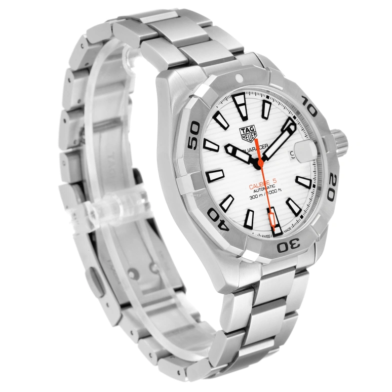 TAG Heuer,Aquaracer 41mm,41mm,Stainless Steel,White,Automatic,Day,42hours,WBD2111,WBD2111.BA0928