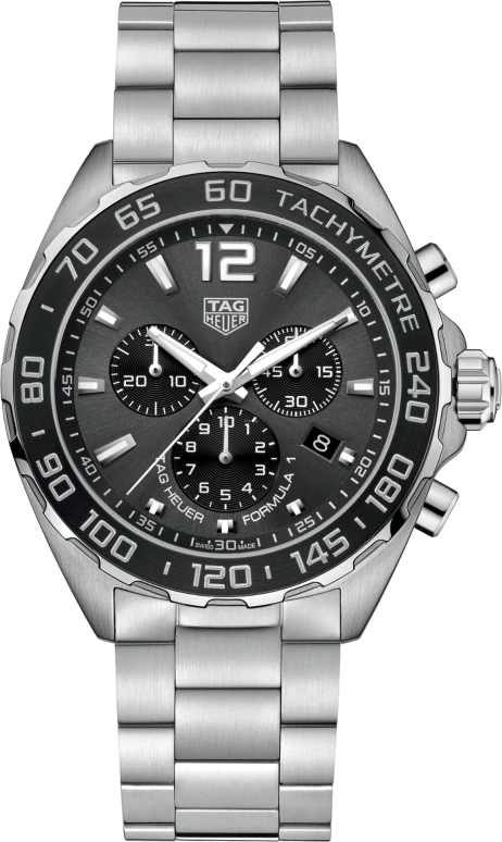 TAG Heuer,Formula 1 43mm,43mm,Ceramic,Stainless Steel,Grey,Quartz,Chronograph,Date,CAZ1011,CAZ1011.BA0842