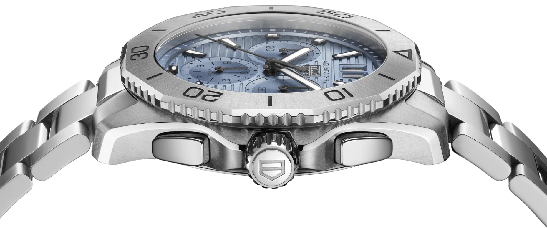 TAG Heuer,Aquaracer 40mm,40mm,Stainless Steel,Blue,Quartz,Chronograph,Day,CBP1112,CBP1112.BA0627