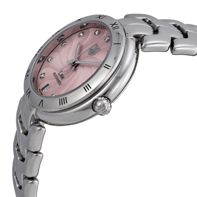 TAG Heuer,Link 35mm,35mm,Stainless Steel,Pink,Automatic,Day,46hours,WAT2313,WAT2313.BA0956