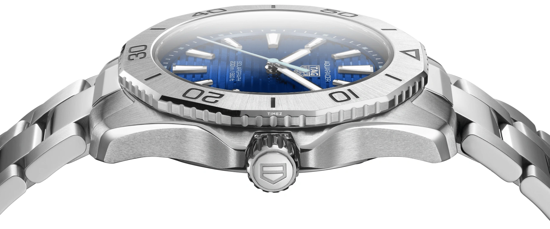 TAG Heuer,Aquaracer 40mm,40mm,Stainless Steel,Blue,Quartz,Day,In-house Caliber,WBP1113,WBP1113.BA0000
