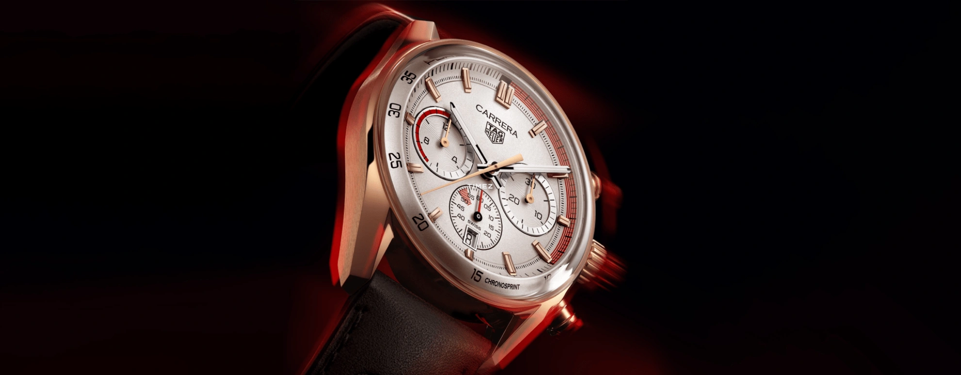 TAG Heuer,Carrera 42mm,42mm,Rose Gold,Silver White,Automatic,Chronograph,Day,CBS2040,CBS2040.FC8318