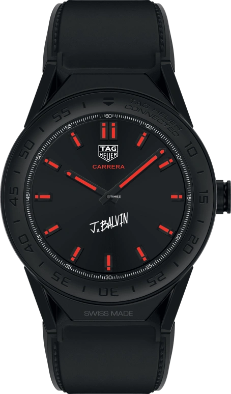 TAG Heuer,Connected Watch 45mm,45mm,Titanium,Black,Processor,Quartz,Chronograph,Month,Date,Day,Sapphire,Round,SBF8A8025,SBF8A8025.82FT6138