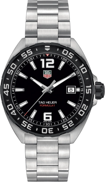 TAG Heuer,Formula 1 41mm,41mm,Stainless Steel,Black,Quartz,Big Date,Sapphire,WAZ1110,WAZ1110.BA0875