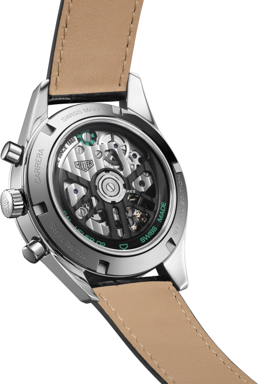 TAG Heuer,Carrera 39mm,39mm,Stainless Steel,Green,Automatic,Chronograph,80hours,Chris Evans,CBK221F,CBK221F.FC6479