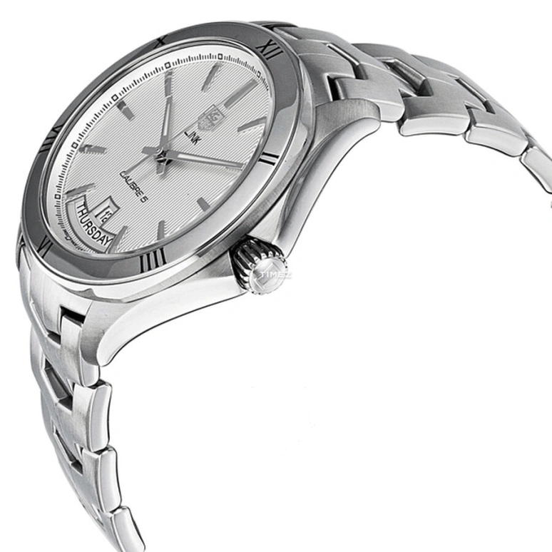 TAG Heuer,Link 42mm,42mm,Stainless Steel,Silver White,Automatic,Date,Day,WAT2013,WAT2013.BA0951