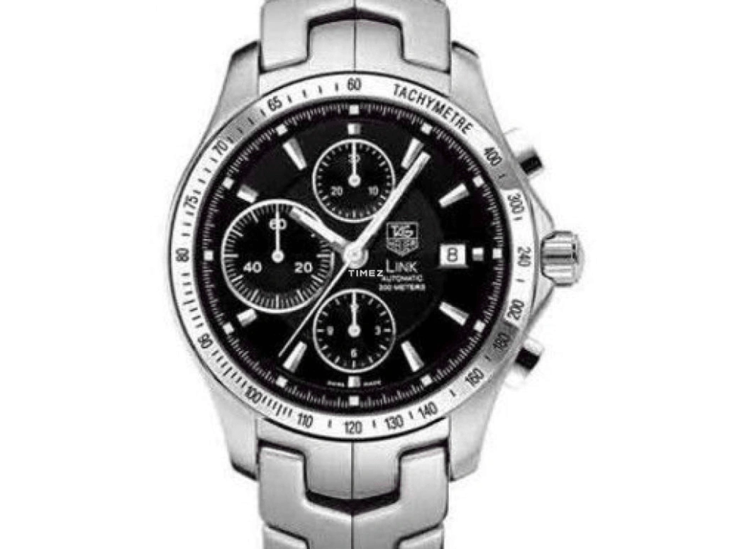 TAG Heuer,Link 42mm,42mm,Stainless Steel,Black,Automatic,Chronograph,Day,CJF211D,CJF211D.BA0594