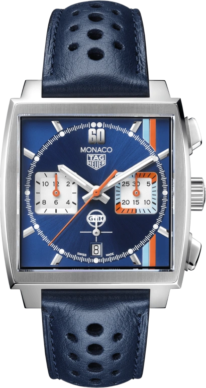 TAG Heuer,Monaco 39mm,39mm,Stainless Steel,Blue,Automatic,Chronograph,Date,Column Wheel,CBL2115,CBL2115.FC6494