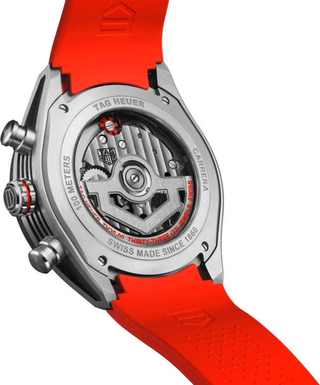 TAG Heuer,Carrera 44mm,44mm,Titanium,Skeleton,Red,Black,Automatic,Chronograph,Day,CBU2082,CBU2082.FT6275