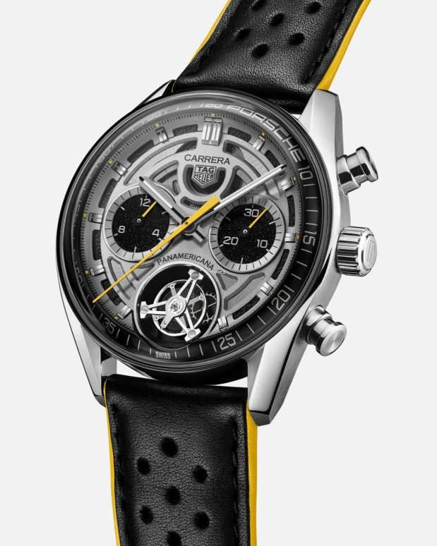 TAG Heuer,Carrera 42mm,42mm,Stainless Steel,Skeleton,Silver,Automatic,Chronograph,Tourbillon,CBS5012,CBS5012.FC6571
