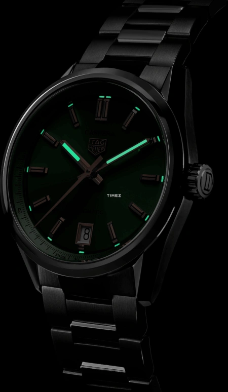 TAG Heuer,Carrera 36mm,36mm,Stainless Steel,Green,Automatic,Day,46hours,WBN2312,WBN2312.BA0001