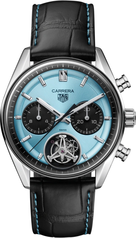 TAG Heuer,Carrera 42mm,42mm,Stainless Steel,Blue,Black,Automatic,Chronograph,Tourbillon,CBS5014,CBS5014.FC6573