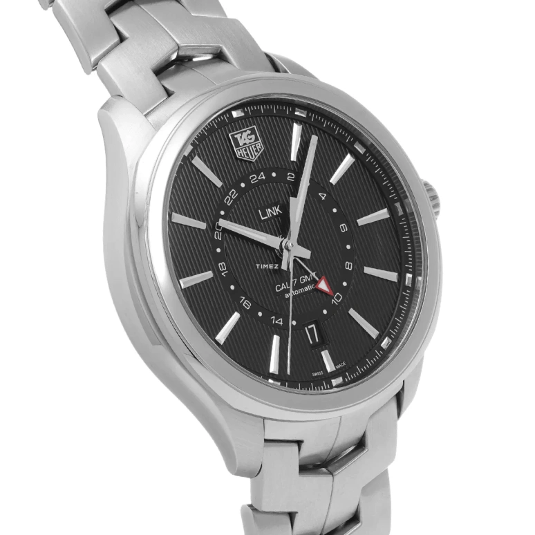 TAG Heuer,Link 42mm,42mm,Stainless Steel,Black,Automatic,Day,Dule Time,WAT201A,WAT201A.BA0951