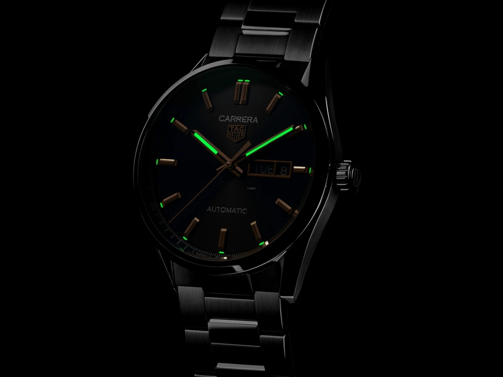 TAG Heuer,Carrera 39mm,39mm,Stainless Steel,Black,Automatic,Date,Day,WBN2013,WBN2013.BA0640