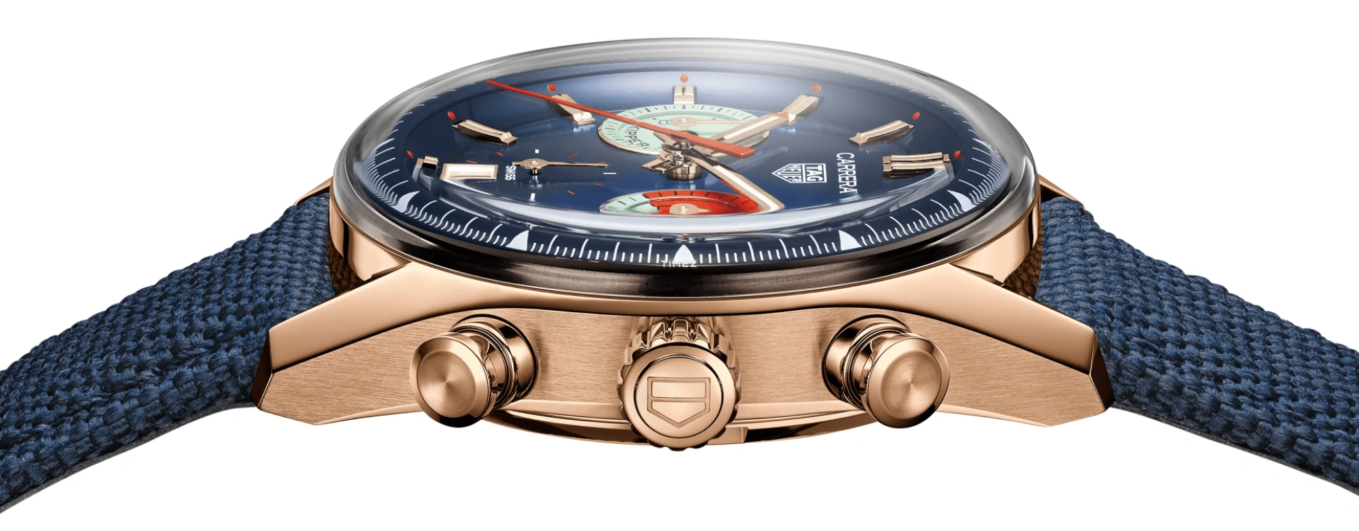 TAG Heuer,Carrera 39mm,39mm,Rose Gold,Blue,Automatic,Regatta Timer,Day,CBS2241,CBS2241.FN8023