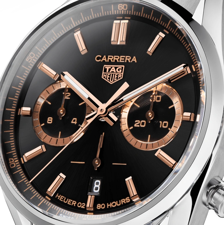 TAG Heuer,Carrera 42mm,42mm,Stainless Steel,Black,Automatic,Chronograph,Day,CBN2019,CBN2019.BA0642