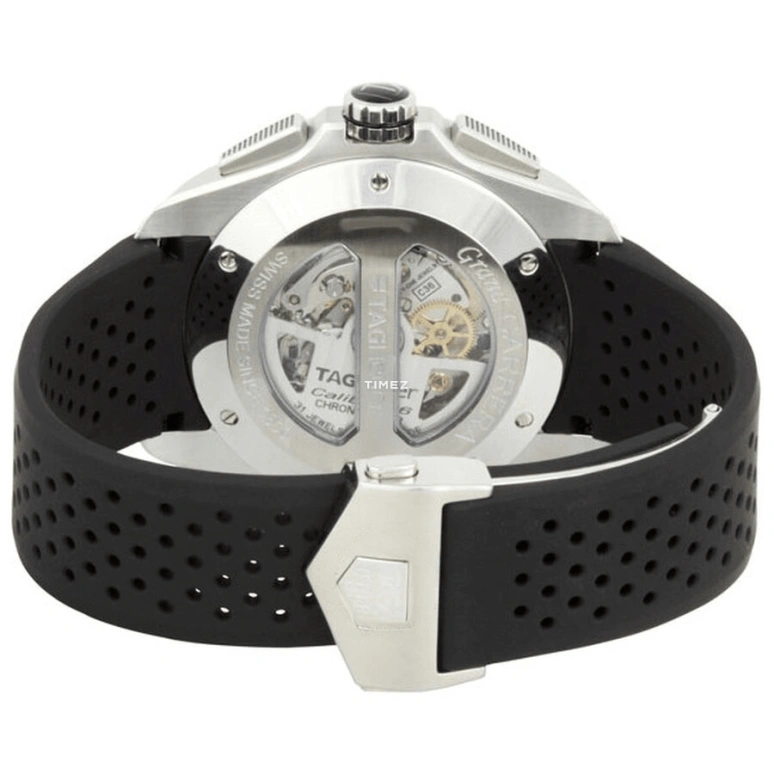 TAG Heuer,Carrera 43mm,43mm,Stainless Steel,Black,Automatic,Chronograph,Day,CAV5115,CAV5115.FT6019