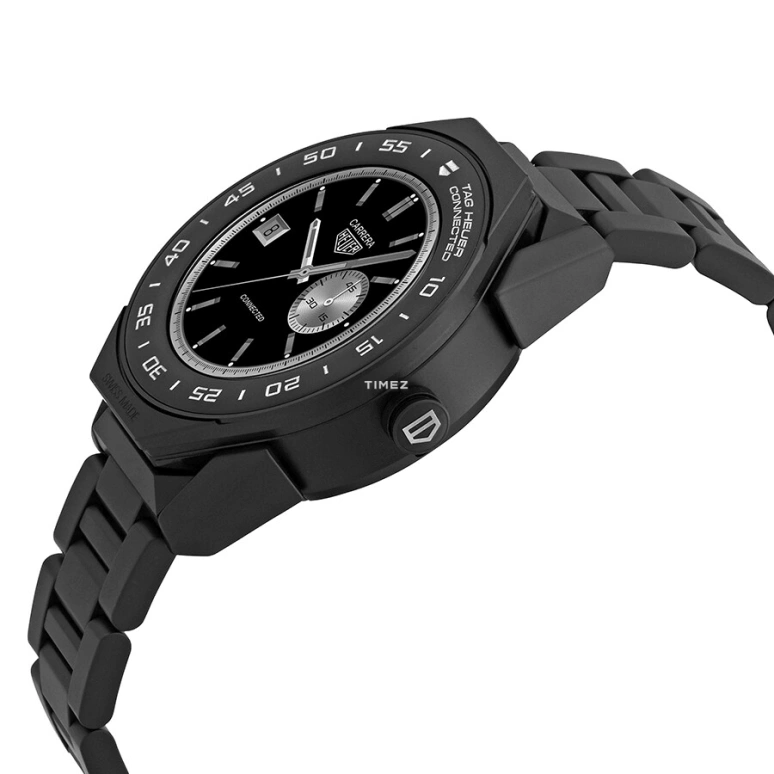 TAG Heuer,Connected Watch 41mm,41mm,Ceramic,Titanium,Black,Processor,Chronograph,Day,Smartwatch,GPS,Sapphire,Crystal Glass,Round,SBF818100,SBF818100.80BH0616