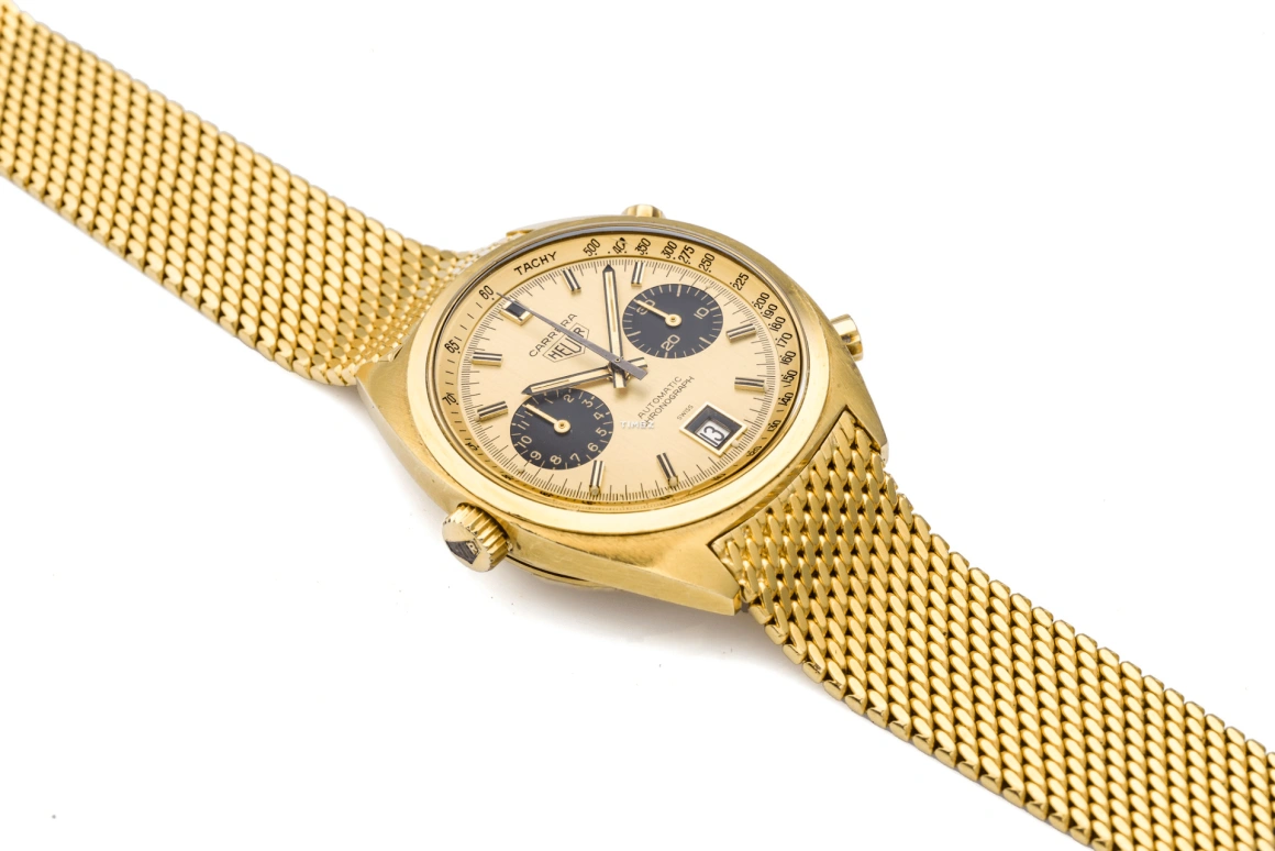 TAG Heuer,Carrera 38mm,38mm,Yellow Gold,Gold,Automatic,Chronograph,Day,Ryan Gosling,Ken,1158 CHN