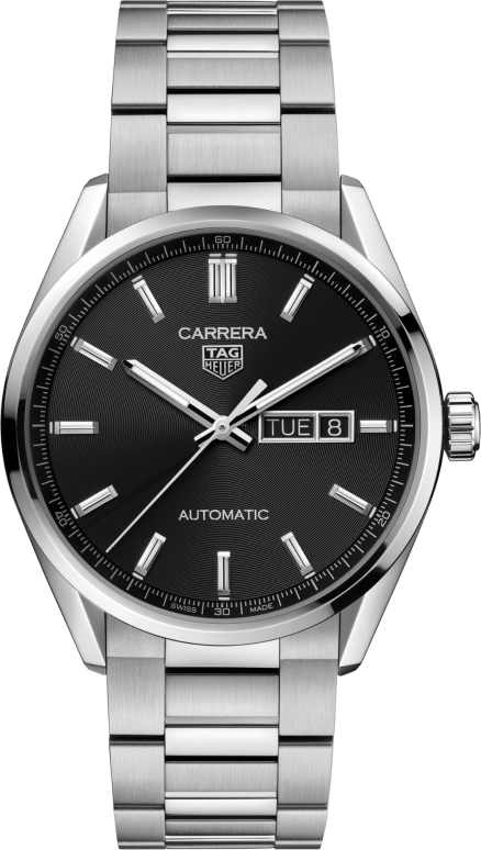 TAG Heuer,Carrera 39mm,39mm,Stainless Steel,Black,Automatic,Date,Day,WBN2010,WBN2010.BA0640