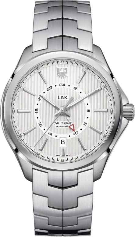 TAG Heuer,Link 42mm,42mm,Stainless Steel,Silver,Automatic,Day,Dule Time,WAT201B,WAT201B.BA0951