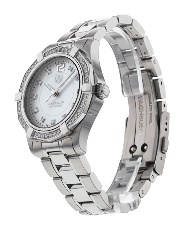 TAG Heuer,Aquaracer 32mm,32mm,Stainless Steel,Silver White,Quartz,Chronograph,Date,WAF1313,WAF1313.BA0819